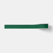 Ruban Gros-grain Rayure verte trèfle et noire (Devant)