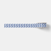 Ruban Gros-grain Rayure Zig-Zag Bleu et Blanc Chic (Devant)