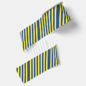 Ruban Gros-grain Rayures bleu foncé et jaune (Dos)