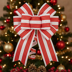 Ruban Gros-grain Rayures de Noël Royales