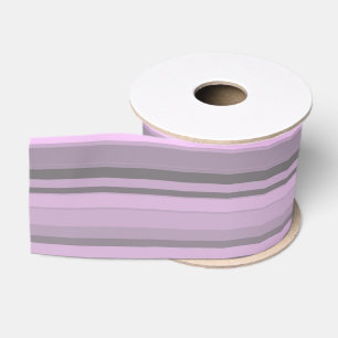 Ruban Gros-grain Rayures Gris Violet