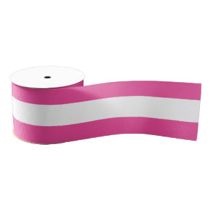 Ruban Gros-grain Rayures horizontales roses