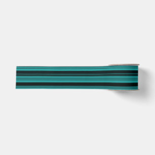 Ruban Gros-grain Rayures noires et sarcelle
