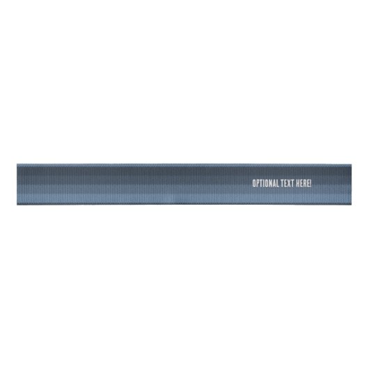 Ruban Gros-grain Rayures ombrées bleu denim avec nom/texte facultat (Devant)