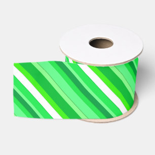 Ruban Gros-grain Rayures posées de sucrerie - vert vert et blanc