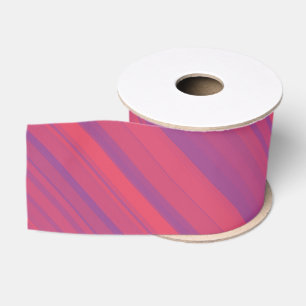 Ruban Gros-grain Rayures Rouge Violet Motif Sans Fin