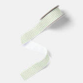 Ruban Gros-grain Rayures vertes chic blanc (Dos)