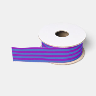 Ruban Gros-grain Rayures violettes et bleues