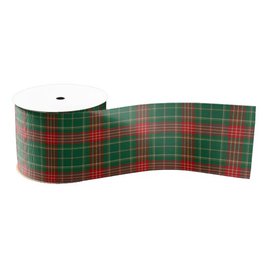 Ruban Gros-grain Red and Green Christmas Tartan Plaid (Bobine)