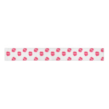Red Lips Kiss Baisers Motif Saint Valentin Amour