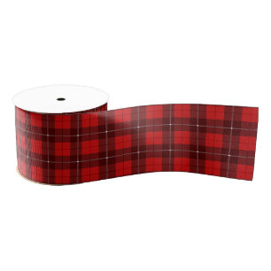 Ruban Gros-grain Red Plaid Tartan Holiday