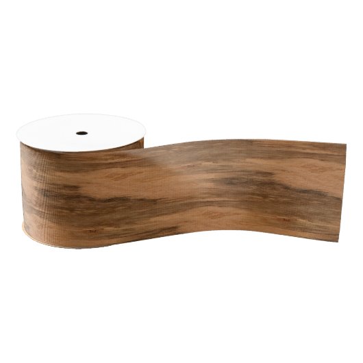 Ruban Gros-grain Regard du bois de grain d'eucalyptus naturel (Bobine)