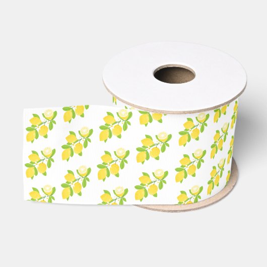 Ruban Gros-grain Ribbon citrons (Bobine)