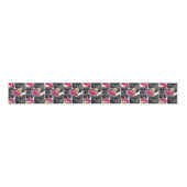 Ruban Gros-grain Ribbon Lady Chat, Joyeux Anniversaire Chat Lady Ri (Devant)