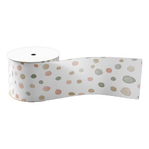 Ruban Gros-grain Ribbon Mandy Confetti Watercolor Dots
