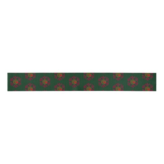 Ruban Gros-grain Ribbon Plaid Snowflake  (Devant)
