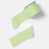 Ruban Gros-grain Ribbon vert En vichy (Dos)