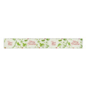 Ruban Gros-grain Rococo Revival Wild Strawberry & Clover Custom (Devant)