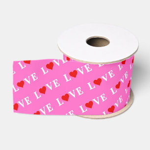 Ruban Gros-grain Rose AMOUR Moderne Chic