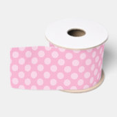 Ruban Gros-grain Rose Clair à pois (Bobine)