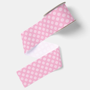 Ruban Gros-grain Rose Clair à pois