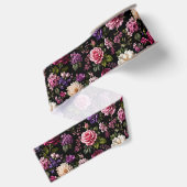 Ruban Gros-grain Rose en velours noir (Dos)