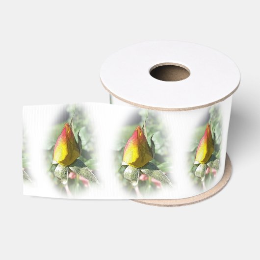 Ruban Gros-grain rose jaune (Bobine)