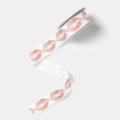 Ruban Gros-grain Rose Rose Gold Lips Kiss maquillage beauté métal (Dos)