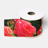 Ruban Gros-grain Roses de corail romantique (Bobine)