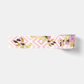 Ruban Gros-grain Roses Rose Et Violet (Devant)