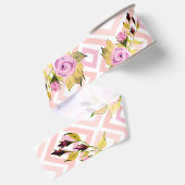 Ruban Gros-grain Roses Rose Et Violet (Dos)