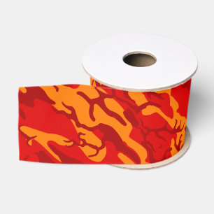 Ruban Gros-grain Rouge Camo de lave