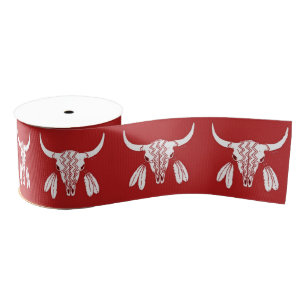 Ruban Gros-grain Rouge Ghost Dance Buffalo bobine ruban