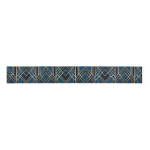 Ruban Gros-grain Ruban - Art Déco Bleu & Or Miroir (Devant)