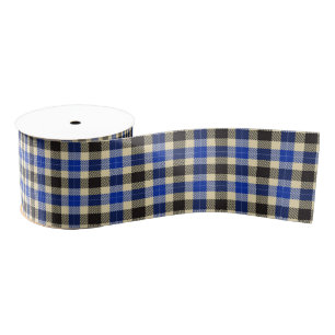 Ruban Gros-grain Ruban bleu marine et ruban noir tartan