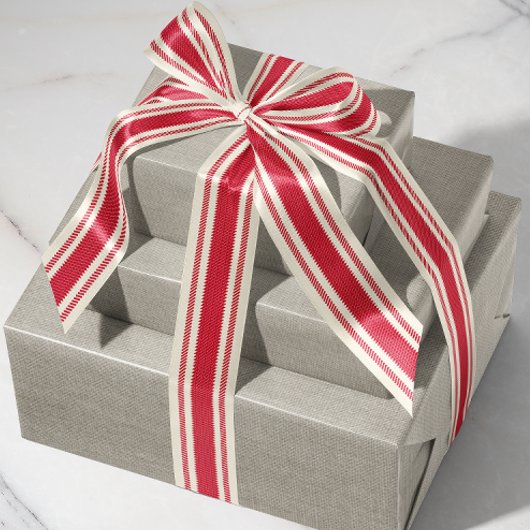 Ruban Gros-grain Ruban de bande de prélèvement blanc et rouge class