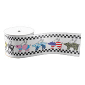 Ruban Gros-grain Ruban de porc de vol de damier (Bobine)