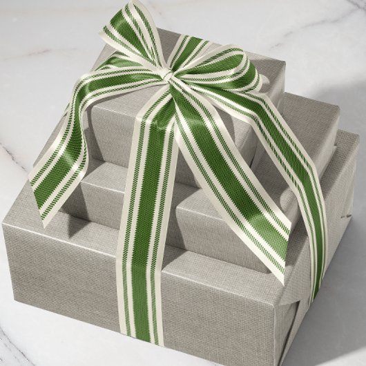 Ruban Gros-grain Ruban de ruban blanc et vert forêt