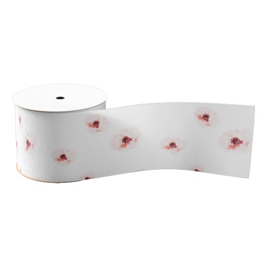 Ruban Gros-grain Ruban Grosgrain Floral Aquarelle Élégant (Bobine)