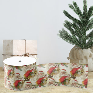 Ruban Gros-grain Ruban Noël vintage du Père Noël Ruban cadeau
