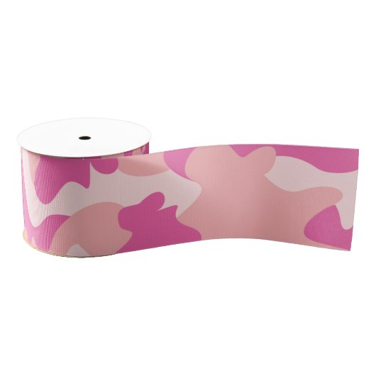 Ruban Gros-grain Ruban rose de Camo (Bobine)