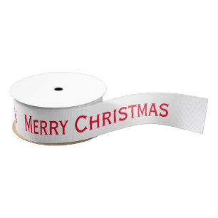 Ruban Gros-grain Ruban rouge Joyeux Noël