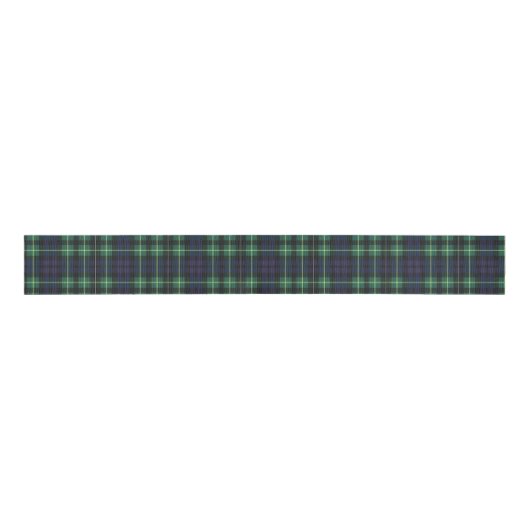 Ruban Gros-grain Ruban - Tartan jaune, vert et bleu (Devant)