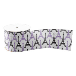 Ruban Gros-grain Rubans chic violet Paris Tour Eiffel