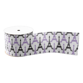 Ruban Gros-grain Rubans chic violet Paris Tour Eiffel