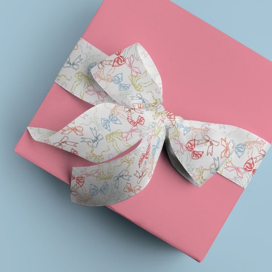 Ruban Gros-grain Rubans et vaches couleur aquarelle