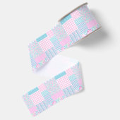 Ruban Gros-grain Rubans Faux Patchwork Roses et Papillons (Dos)