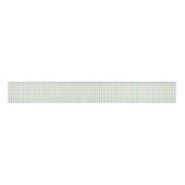 Ruban Gros-grain Sage Green et Crème Plaid Rustique (Devant)