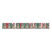 Ruban Gros-grain Saint Bernard Holiday Plaid Funny Dog Christmas (Devant)