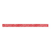Ruban Gros-grain Saint-Valentin points rouges blancs (Devant)
